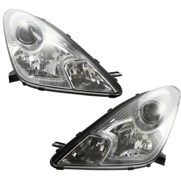 Headlights Headlamps Left & Right Pair Set For 2000-2005 Toyota Celica Hatchback