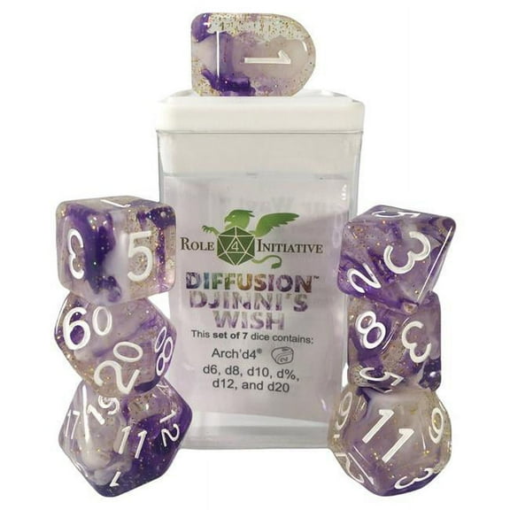 R4I Dice w/ Arch'd4: Diffusion - Djinni's Wish w/ White (7)