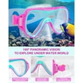 thumbnail image 3 of Set de Snorkel FosDero para Niños Máscara y Aletas para Niños de 6 a 14 Años Morado, 3 of 6
