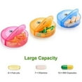 thumbnail image 5 of Sukuos 7 Day Weekly Pill Organizer with 2 Times a Day Compartment - AM PM, Pill Holder, Daily Pill Box Planner for Pills, Vitamins, Fish oil, Supplements, Large with Moisture Proof, Clear Box, 5 of 7