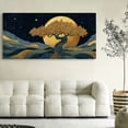 thumbnail image 5 of Oversized Canvas Wall Art Tree of Life with Sun and Moon, Gold Abstract Nature Paintings, Modern Canvas Prints for Living Room Bedroom Home Decoration, 5 of 7