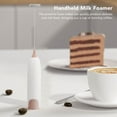 thumbnail image 6 of Electric Milk Frother, Handheld Automatic Foam Maker for Coffee and Drinks White, 6 of 7