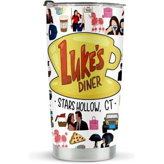 Gilmore Inspired Tumbler, Girls Merchandise Fans Gifts, Stainless Steel Tumblers 20oz, Luker''s Dinner Inspired Gifts for Mom Girl Daughter Sister Friend