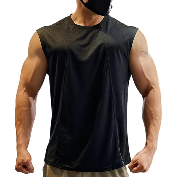 Byworldtasic Mens Sleeveless Tank Tops Workout Cut Off Shirt Athletic Muscle Gym T Shirts