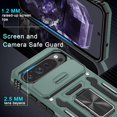 thumbnail image 2 of KOMI Case for Google Pixel 9/9 Pro with Slide Camera Cover+Screen Protector(1 Pack), Rotated Ring Kickstand Military Grade Shockproof Protective Cover-Green, 2 of 5