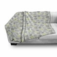 thumbnail image 2 of Floral Soft Flannel Fleece Throw Blanket, Print of Shepherd's Purse Silhouettes in Mute Pastel Shades, Cozy Plush for Indoor and Outdoor Use, 50" x 70", Dust Dimgray, by Ambesonne, 2 of 5