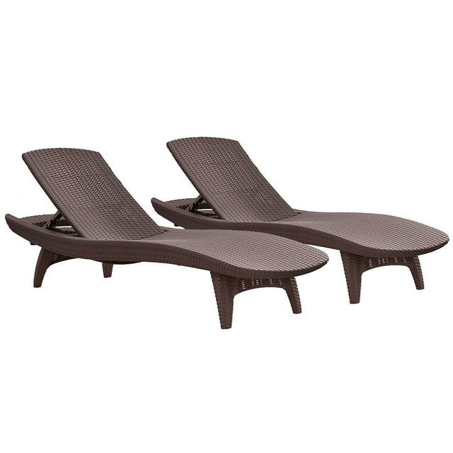 Keter All-Weather Grenada Chaise Loungers, Set of 2