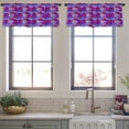 thumbnail image 3 of LALILO Kitchen Curtain Valance New Color With Flower Rod Pocket Window Curtain 52"x 18" Set of 2, 3 of 5