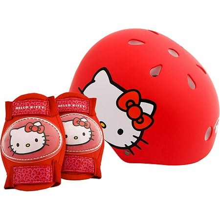 Hello Kitty Child's Bike Helmet & Safety Pads - Value Pack