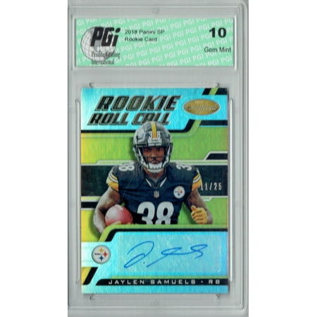 - Jaylen Samuels 2018 Certified #RC-JS Auto #11/25 Rookie Card PGI 10