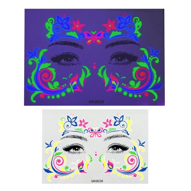 SharkTRUE Glowing Princess Face & Body Paint: Safe, Waterproof, Easy-Use Tattoo Stickers for Kids' Fun