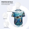 thumbnail image 4 of Balery Watercolor Turtle4 Baseball Jersey for Men Casual Button Down Shirts Short Sleeve Active Team Sports Uniform-X-Large, 4 of 9