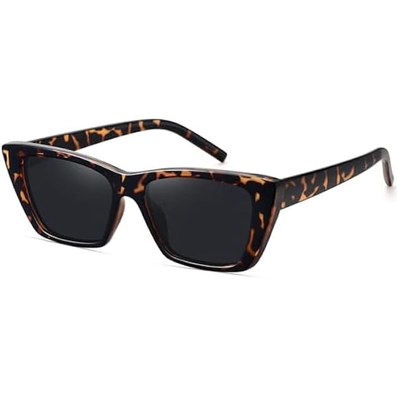 Narrow Small Vintage Polarized Cat Eye Sunglasses for Women