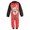 thumbnail image 2 of Elippeo Family Matching Christmas Pajamas Pet Kerchief/Baby Romper/Cartoon Elk Print Long Sleeve Tops + Deer Print Pants Set, 2 of 10