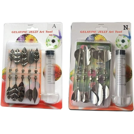 

Stainless Steel Gelatin Jelly Art Tools 3D Flower Cake Decorating Tool Set of 20 Piece DIY Needle Tips Pastry Tools (AN)