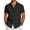 Black, variant on Men's Cuban Guayabera Short Sleeve Button Down Shirt - Casual Summer Beach Linen Shirts