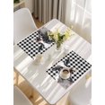 thumbnail image 5 of Watercolor Cow Placemats Set of 4, Farm Animal Black Buffalo Plaid Placemats for Dining Table, Place Mats for Kitchen Tabletop, Waterproof Wipeable Dining Table Mats Set, 5 of 9