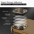 thumbnail image 4 of JINGYANG Camera Lens Protector Compatible with iPhone 14 Pro/ 14 Pro Max, 9H Tempered Glass Screen Protector, Metal Protective Lens Cover for iPhone 14 Pro/ iPhone 14 Pro Max - Gold, 4 of 7