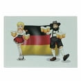 thumbnail image 1 of German Cutting Board, Country Flag Man and Woman in Traditional Clothes European Culture Illustration, Decorative Tempered Glass Cutting and Serving Board, Small Size, Multicolor, by Ambesonne, 1 of 1