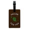 thumbnail image 1 of Fallin' For You Falling Leaves Leaf Love Funny Humor Rectangle Leather Luggage Card Suitcase Carry-On ID Tag, 1 of 8