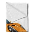 thumbnail image 2 of Cars Soft Flannel Fleece Throw Blanket, Orange Sports Car Fast Racing Roadster Modern Automotive Technology, Cozy Plush for Indoor and Outdoor Use, 50" x 70", Pale Orange Black Grey, by Ambesonne, 2 of 5