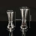 thumbnail image 4 of Greeniant 1/2 Uds doble transparente Jigger oz taza de resina de plástico leche té café mezcla Oz escala taza de medición Home Bar se aplica Kits de desorden para acampar L Greeniant  HW5710-02, 4 of 6