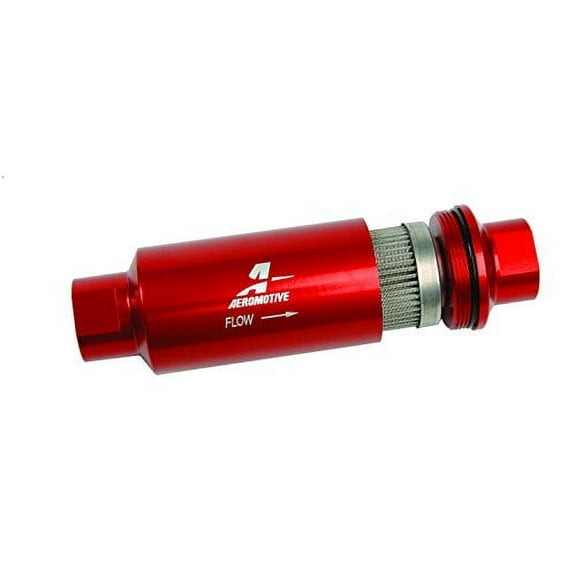Aeromotive 12304 Red Fuel Filter In-Line Filter/100-Micron
