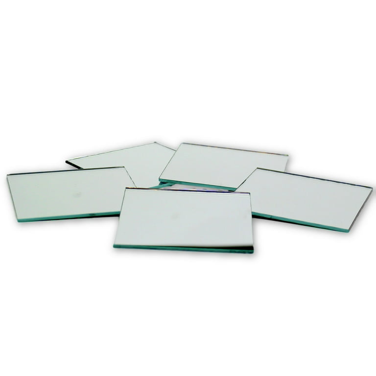 MEYA 3/8x2inch Small Glass Mirror, Rectangle Glass Craft Mirrors, Bulk 120  Pieces Mosaic Tiles