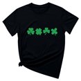 thumbnail image 2 of Chandails de la Saint-Patrick pour Femmes, Col Rond Décontracté, Manches Courtes, T-shirt Imprimé Arbre de Noël, Haut, Chandail de la Saint-Patrick, 2 of 4