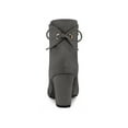thumbnail image 4 of BLISSFUL STEP Women's Ankle Boots Block Heel Zipper Lace Up Boots Grey 8, 4 of 7