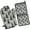 Black Labrador, variant on Blue Dog Paw Footprint Kitchen Oven Mitt and Pot Holder Sets 2 Pcs for Baking, Cooking and Grilling, Heat Resistant Up To 392 °F