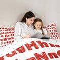 thumbnail image 5 of Castle Fairy 3-Piece Queen Size Comforter Set - Personalized Initial Cartoon Number Print, 5 of 8
