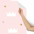 thumbnail image 3 of MuralsPrint Pink Princess Tiara Peel and Stick Wallpaper, Removable Wallpaper, 3 of 3