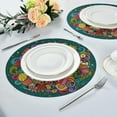 thumbnail image 4 of SKYSONIC Easter Bunny Eggs Round Placemats for Dining Table Non-Slip Heat-Resistant Polyester Table Mats Set of 4 Washable Table Mats for Kitchen Dining Table Decoration, 4 of 5