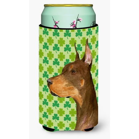 

Caroline s Treasures SS4399TBC Doberman St. Patrick s Day Shamrock Portrait Tall Boy Hugger Tall Boy multicolor