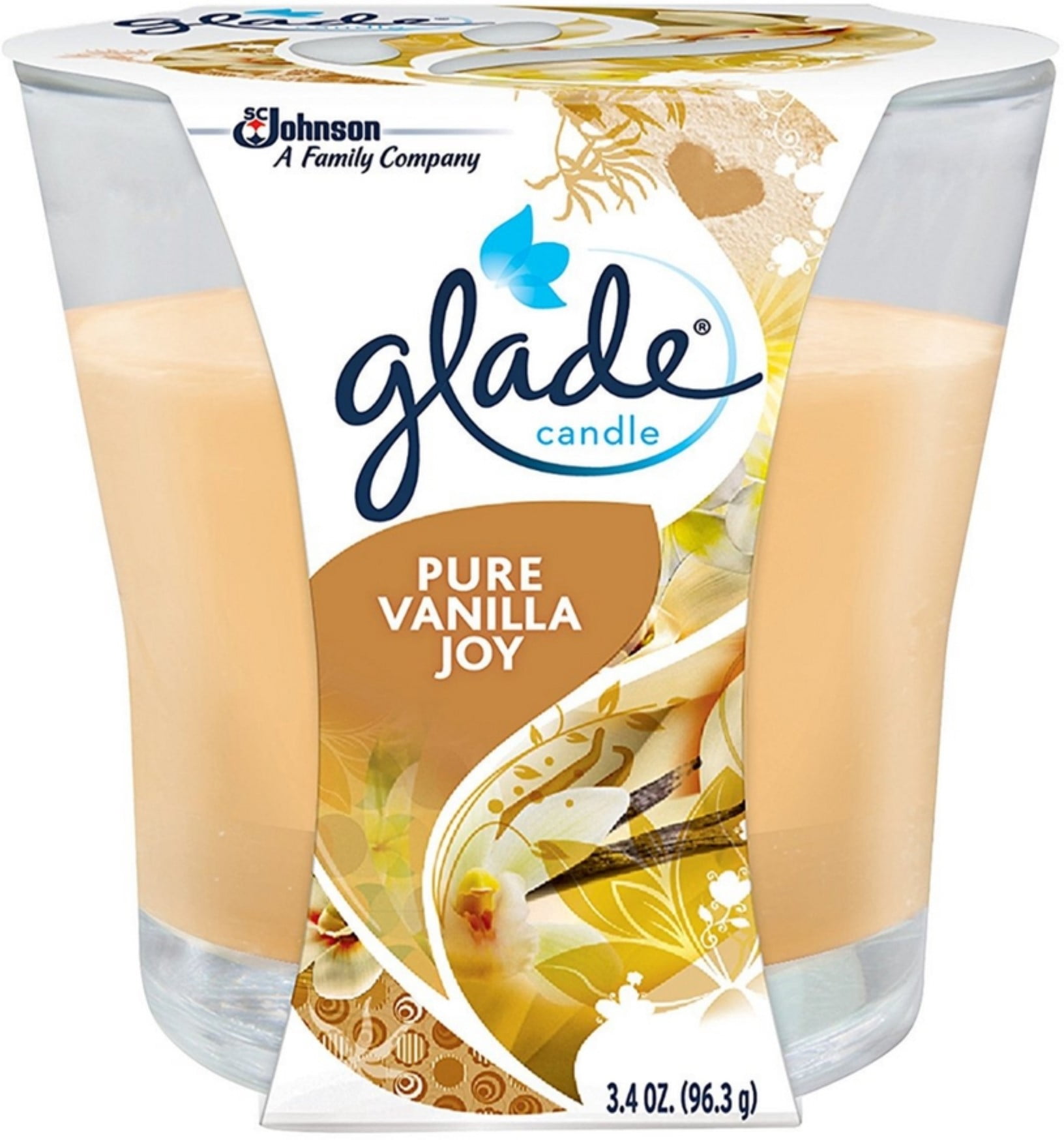 2 Pack GLADE Candle Air Freshener, Pure Vanilla Joy 3.40 oz Walmart