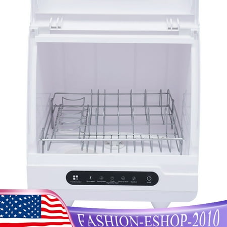 Portable Countertop Dishwasher 5 Washing Programs with Water Tank Leak-Proof Dry