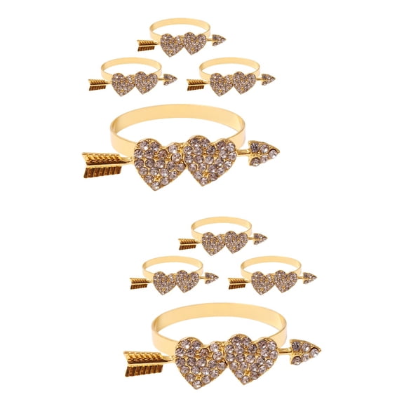 8 pcs  Love Heart Napkin Rings Napkin Decorative Rings Valentine Napkin Decoration