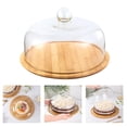 thumbnail image 4 of Axioma 2 No Stands Desert Glass Cover Serving Platter Bamboo Cheese Board Cheese Cloche S, 4 of 10