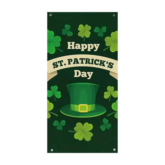 Decoraciones Al Aire Libre para Patio Día de San Patricio Cubierta de Puerta Puerta Irlanda Arreglo de Decoración de Vacaciones Al Aire Libre Bandera Colgante Vertical Decoraciones de Vacaciones Al Ai