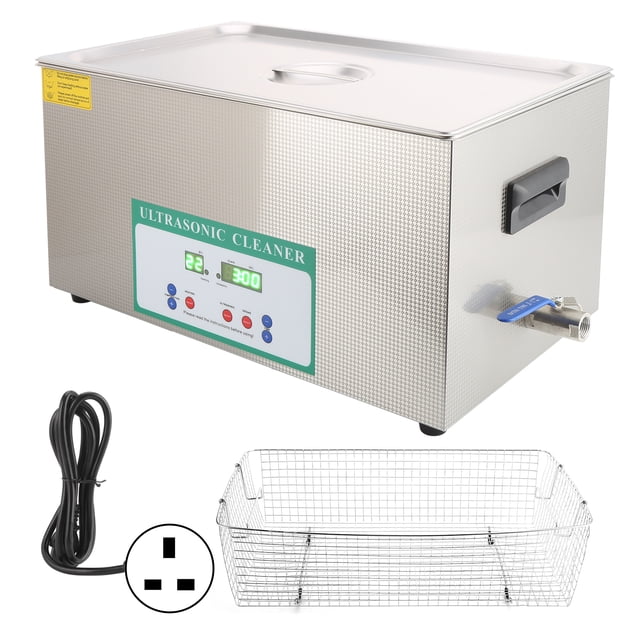 Limpiador ultrasónico 22L 480W Máquina de limpieza de baños con tanque ultrasónico Temporizador DK‑822HTD Enchufe británico AC220V