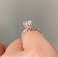 thumbnail image 4 of solitaire jewels3.75CT Oval Moissanite Hidden Halo Engagement Ring For Women, 10K White Gold, 4 of 5
