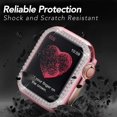 thumbnail image 5 of Compatible For Apple Watch Case 42mm Series 6 Se 5 4 3 2, Hard Pc Bling Case With Glittering Rhinestones In A Diamond Frame Protective Cover Bumper Wo, 5 of 5