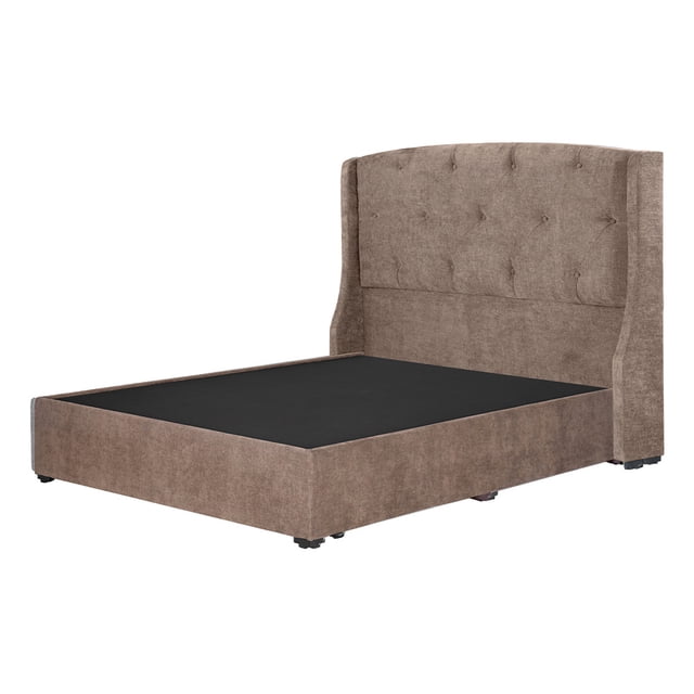 Box Base Cama Queen Size + Cabecera Zefyr Dicasa Mocca