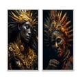 thumbnail image 2 of Designart "Majestic Shaman Spiritual Wisdom of the Amazon II" Folk Religion Framed Wall Art Set Of 2 - Traditional Gold Gallery Wall Frame Set For Home Decor, 2 of 6