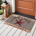 thumbnail image 4 of Texas Star Farmhouse Entryway Rug 2'x3'&nbsp; Non Slip Front Door Mats, Rustic Black Plaid Berry Wooden Entrance Rugs Indoor Outdoor Carpet, Washable Floor Mats Small Area Rug for Bedroom Kitchen, 4 of 8