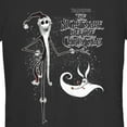 thumbnail image 2 of Junior's The Nightmare Before Christmas Jack Skellington Sandy Claws Logo Graphic Tee Black Medium, 2 of 3