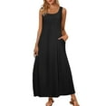 thumbnail image 2 of Liquidation d'Économies d'Été! Robe Courte Décontractée Sans Manches pour Femme, Été Printemps, Col Rond, Débardeur Ample, Robe Courte de Plage, Tendance pour Vacances, Plage Ou Événements Décontractés Liquidation Ventes Aujourd'hui Aubaines Prime, 2 of 9