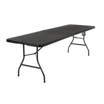 Cosco 8 Foot Centerfold Folding Table, Black