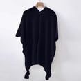 thumbnail image 6 of Fgnfyis Shawl Wraps for Women Winter Knitted Cardigan Casual Poncho Cape Open Front Sweater with Tassels Black, 6 of 7